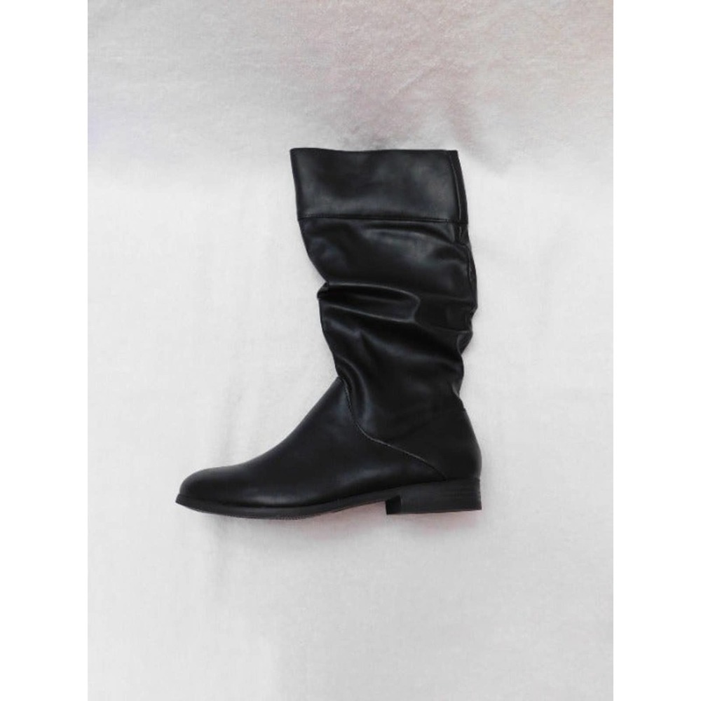 𝅺W564 Style & Co. Black Women's Kelimae Faux Leather Riding Boots - 6.5 M - Picture 4 of 4